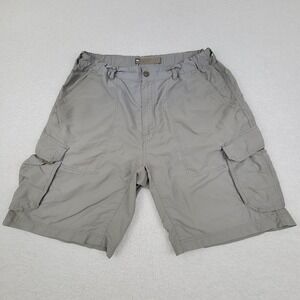 REI Cargo Shorts Mens Large L Measures 31 x 9 Gray 100% Nylon Military Hiking